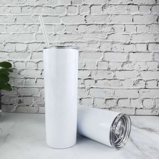 20oz skinny straight with metal straw